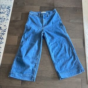 Madewell wide leg cropped jeans